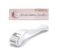 Kitsch Derma Roller for Beard Growth - 0.25mm Derma Beard Roller for Hair Growth for Men | Face Roller Skin Care for Women | Facial Roller & Microneedling Roller with Case/Ebook (White)