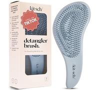 Kitsch Detangler Brush - Gentle Curly Hair Brush with Flexible Bristles for All Hair Types - Wet or Dry | Detangling Hair Brushes for Women & Men, Adults & Kids - Haze Blue