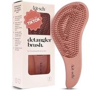 Kitsch Detangler Brush for Curly or Straight, Wet and Dry Hair, No-Pain Detangling Brush with Flexible Bristles for Adults and Kids - Easy-to-Hold, Ideal for Shower and Travel - Terracotta