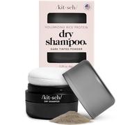 Kitsch Dry Shampoo Powder with Rice Protein for Women & Men - Volumizing, Unscented, No White Cast, Non Toxic, Organic, Paraben & Benzene Free, Non Aerosol for Oily & Dark Hair, Travel Size - 8g