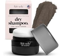 Kitsch Dry Shampoo Powder with Rice Protein for Women & Men - Volumizing, Unscented, No White Cast, Non Toxic, Organic, Paraben & Benzene Free, Non Aerosol for Oily & Dark Hair, Travel Size - 8g