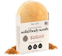 Kitsch Exfoliating Sugar Body Scrub - All Natural Body Scrubber Bar Soap for Smooth, Hydrated & Glowing Skin - Vegan Body Scrub Exfoliator for Men and Women - 4 oz