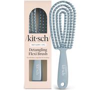 Kitsch Flexible Detangle Hair Brush with Bendable Frame - Haze Blue | Flexi Flow Hairbrush for Women, Men & Kids, Detangling Brushes, Curl Defining Brush for Wet or Dry Strands