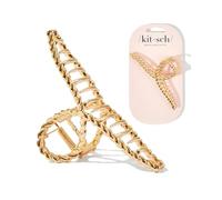 Kitsch Gold Metal Claw Clip for Thick and Thin Hair - Hair Clips for Women and Girls, 1 pc Gold Rope