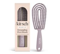 Kitsch Hair Brush Detangler - Flexi Flow Hair Brush for Women, Men & Kids | Detangling Brushes for Curly Hair with Bendable Frame, Bounce Curl Defining Brush for Wet or Dry Strands - Soft Violet
