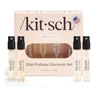 Kitsch Hair Perfume For Women (Discovery Set) - Pistachio Latte, Warm Sugar, Sheer Violet & Amber Waves - Patented Odor-Eliminating Technology, Hair Spray and Body Mist - 4 x 1.5ml