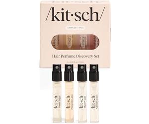 Kitsch Hair Perfume For Women (Discovery Set) - Pistachio Latte, Warm Sugar, Sheer Violet & Amber Waves - Patented Odor-Eliminating Technology, Hair Spray and Body Mist - 4 x 1.5ml