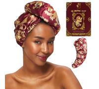 Kitsch Harry Potter x Satin Microfiber Hair Towel Wrap for Women - Super Absorbent, Quick Dry, Anti-Frizz, for Long & Short Hairs, Turbans for Women, Hair Wrap - Gryffindor