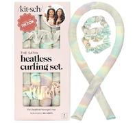 Kitsch Heatless Curling Set - Satin Heatless Curler, Hair Curler No Heat, Heatless Curler for long and short hair, Overnight Curls with 2 Satin Scrunchies and Blowout Rod - Aura