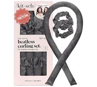 Kitsch Satin Heatless Curling Set - Charcoal