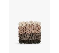 Kitsch Kitsch Ultra Petite Satin Hair Scrunchies Pack Of Six Eucalyptus