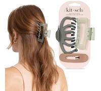 Kitsch Large Assorted Hair Clips for Women, Medium Open Shape Hair Claw Clips for Thick Hair, Flat Lay Hair Clip & Big Octopus Claw Clip for Teen Girls, Hair Styling Accessories, 3 pcs