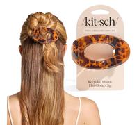 Kitsch Large Flat Claw Clips for Women - Stylish Flat Hair Clips, Strong Hold for Thick & Fine Hair | Non-Slip for Secure, Comfortable All-Day Wear | Ideal Gifts for Women - Tortoise Design
