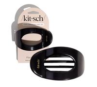Kitsch Large Flat Claw Clips for Women - Stylish Flat Hair Clips, Strong Hold for Thick & Fine Hair | Non-Slip for Secure, Comfortable All-Day Wear | Ideal Gifts for Women - Black