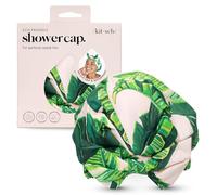 Kitsch Luxury Shower Cap for Women Waterproof - Reusable Shower Cap, Hair Cap for Shower, Waterproof Hair Shower Caps for Long Hair, Non-Slip Cute Shower Cap One Size, Chic Shower Bonnet - Palm Leaves