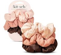 Kitsch Matte Satin Scrunchies for Women - No Crease Hair Ties No Damage | Scrunchies for All Hair Types & Textures | Stylish & Comfortable, For Ponytails & Buns - Rosewood, 3pcs