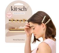 Kitsch Metal Cloud & Bubble Barrettes 2pc Set- Gold