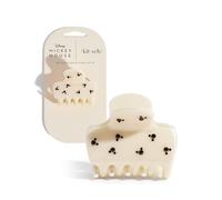 Mickey/Minnie x Kitsch Hair Claw with Rhinestones, Cute and Elegant Claw Clips for Girls, Great for All Hair Types, Recycled Plastic - 1pc (Cream)