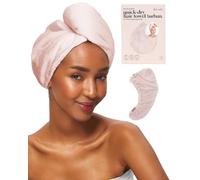 Kitsch Microfiber Hair Towel Wrap - Quick Dry Curly Hair Wraps for Women Wet Hair | Microfiber Towel for Hair | Hair Drying Towel Wrap | Hair Towels for Women | Hair Turban for Wet Hair (Blush)