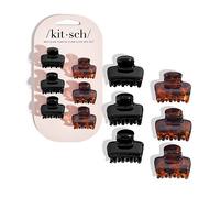 Kitsch Mini Puffy Claw Clips 6 Piece Set Black And Tort