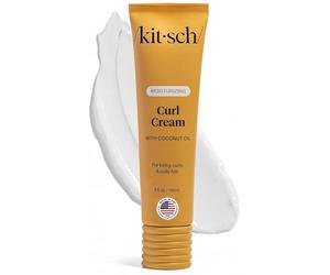 Kitsch Moisturizing Curl Cream for Curly Hair - 148ml | Lightweight Curly Hair Product for Men & Women, Hydrating Curl Cream, Defines Curls, Controls Fizz & Boosts Shine