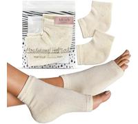 Kitsch Moisturizing Socks for Cracked Heel Treatment - Reusable Spa Socks for Women & Men with Insulated Gel Lining - Overnight Heel Socks for Dry Cracked Feet, Hydrating, Open-Toe Design - 1 Pair