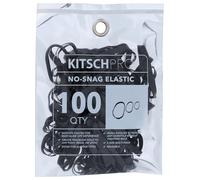 Kitsch Pro No Snag Mini Gummy Elastic Hair Bands For Hair Styling, Braids, Ponytails, Hair Ties for Toddlers, 100 Pcs in a Pack (100 Count (1 Pack), Black)