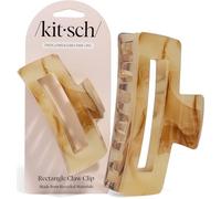 Kitsch Recycled Plastic Jumbo Open Shape Claw Clip - Chocolate Marble