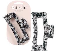 Kitsch Recycled Plastic Large Claw Clip, Big Open Shape Hair Clips for Women, Large Hair Claw Clips & Jaw Clips, Big Claw Clips for Thick Hair, Claw Hair Clips for Girls (1pc, Black)