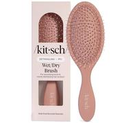 Kitsch Recycled Plastic Wet/Dry Hair Brush, Detangling Tool for Curly or Straight Styles, Brush for Tangled Strands, Flexible Hairbrush Bristles, Brushes for Women & Men, Adults & Kids - Terracotta