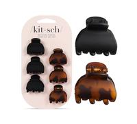 Kitsch Recyled Plastic X-Small Hair Claw Clips | X-Small Hair Clips for Women Girls | Claw Clips for Hair | Cute Hair Clips for Girls | Hair Clips for - 6pc