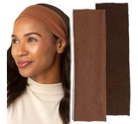 Kitsch Ribbed Wide Headbands for Women 2pc - Mocha & Chocolate