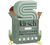 Kitsch Rosemary & Biotin Shampoo Bar 91g - For Hair Growth, Strengthening, Thickening & Volumizing Shampoo for Women and Men - Free of Parabens, Sulfates & Silicones