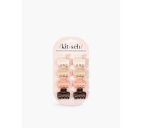 Kitsch Recycled Plastic Mini Puffy Rosewood Claw Clips 8 Piece Set