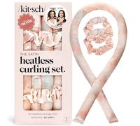 Kitsch Satin Heatless Curler Set - Sunset Tie Dye | Heatless Curls Overnight w/34 " Hair Waver & 2 Satin Scrunchies, Comfortable Hair Curlers to Sleep in for Frizz-Free Hair