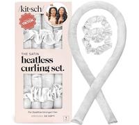 Kitsch Satin Heatless Curling Set - Heatless Hair Rollers & Curler Headband | Sleep in Curls (Ivory)