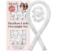 Kitsch Satin Heatless Curling Set - Heatless Hair Rollers & Curler Headband | Sleep in Curls (Ivory)
