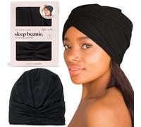 Kitsch Satin Lined Beanie - Softer than Silk Beanie For Sleeping Women, Breathable Hair Cover for Sleeping, Slouchy Beanies, Bonnets for Women, Hair Wrap, Reduce Breakage for Frizz-free Hairs - Black