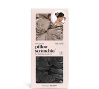 Kitsch Satin Pillow Scrunchie - Charcoal/Gold
