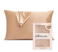 Kitsch Satin Pillowcase for Hair & Skin - Softer Than Silk | Cooling Satin Pillowcase with Zipper | Queen Size (Champagne, 1 Pack)