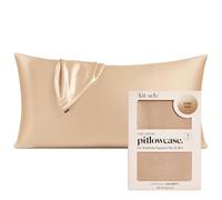 Kitsch Satin Pillowcase for Hair & Skin - Softer Than Silk, Cooling With Zipper | King Size Pillow Case Cover (Champagne, 1 Pack)