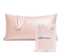 Kitsch Satin Pillowcase with Zipper for Hair & Skin, Softer Than Silk Pillow Cases King, Smooth Pillow Covers, Machine Washable, Wrinkle-Free, Cooling Satin Pillow Case King Size 19"x36", Blush