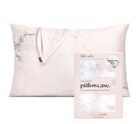 Kitsch Satin Pillowcase with Zipper for Hair & Skin, Softer Than Silk Pillow Cases Queen, Smooth Pillow Covers, Machine Washable, Wrinkle-Free, Cooling Satin Pillow Case Standard size 19"x26", Marble