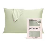 Kitsch Satin Pillowcase with Zipper for Hair & Skin, Softer Than Silk Pillow Cases Queen, Wrinkle-Free, Smooth and Cooling Satin Pillow Covers, Standard Size 19"x26" - Sage