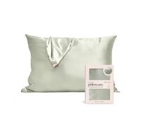 Kitsch Satin Pillowcase with Zipper for Hair & Skin - Softer Than Silk Pillow Cases, Smooth Cooling Pillow Cover, Machine Washable, Wrinkle-Free - Queen/Standard (19x26) - Sage