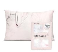 Kitsch Satin Pillowcase with Zipper for Hair & Skin - Softer Than Silk Pillow Cases, Smooth Cooling Satin Pillow Case, Wrinkle-Free Pillow Cases Standard Size 48x66 cm, Marble
