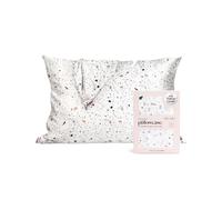 Kitsch Satin Pillowcase with Zipper for Hair & Skin - Softer Than Silk Pillow Cases, Smooth Pillow Cover, Machine Washable, Wrinkle-Free, Cooling Satin Pillow Case Queen/Standard Size - White Terrazzo