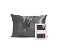 Kitsch Satin Pillowcase with Zipper for Hair & Skin - Softer Than Silk Pillow Cases, Smooth Pillow Cover, Machine Washable, Wrinkle-Free, Cooling Satin Pillow Case - Queen/Standard(19x26) - Charcoal