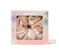 Kitsch Satin Scrunchies for Women - No Crease Hair Ties for Girls | Scrunchies For All Hair Types and Textures, Perfect for Day or Night - 1 Pc, Champagne