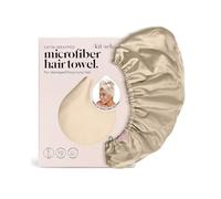 Kitsch Satin Wrapped Microfiber Hair Towel - Fast Dry Curly Hair Wraps for Women Wet Hair | Microfiber Towel for Hair | Hair Drying Towel Wrap | Hair Towels for Women | Turban for Wet Hair (Champagne)